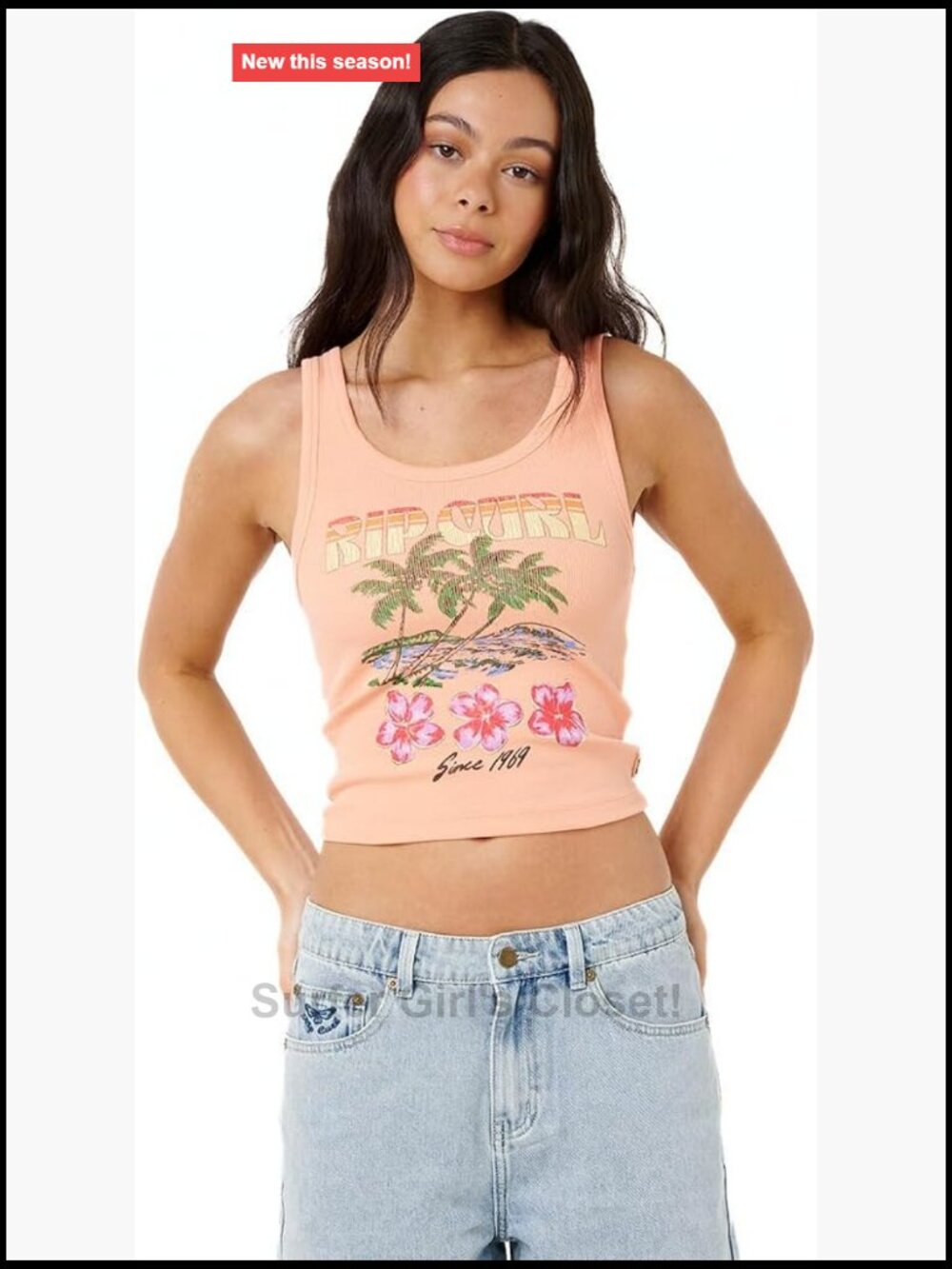 Ribbed Cropped Tank Top - Sleeveless Fitted Scoop Neck Stretch Cotton